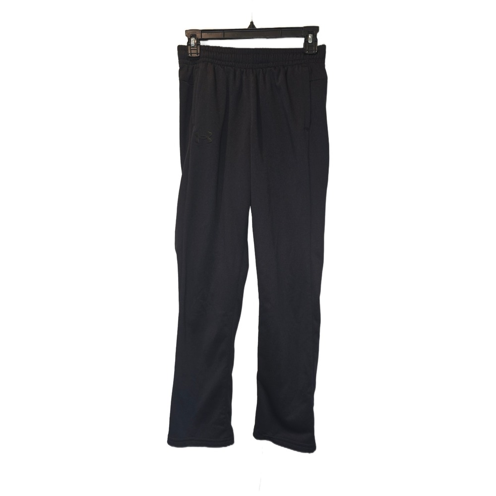 Under Armour Boys Black Loose Fit Athletic Track Pants Youth Large YL Recycled‎